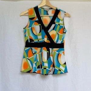 Y2k Multicolred Abstract Top 🖤🧡💙💚